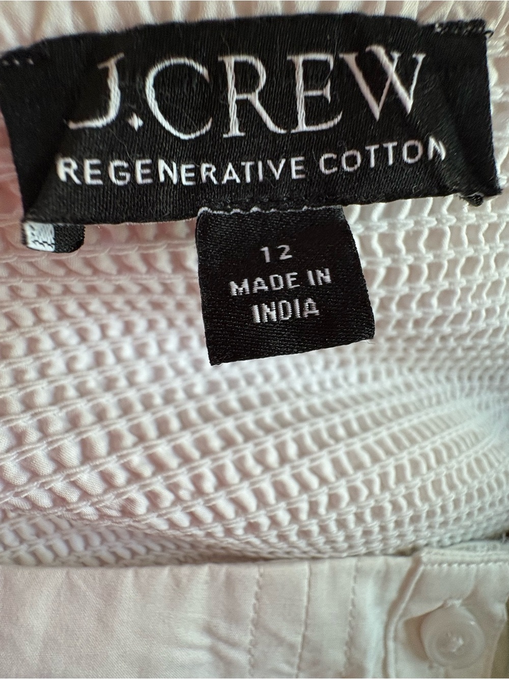 J.Crew White Cotton Poplin Midi Dress Size 12 A-Line Button Front Coastal Chic - Picture 13 of 16